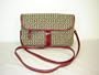 Giani Bernini Twin Star Sign Handbag/Purse ~ Khaki/Cranberry In Color