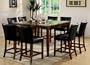 9pc Counter Height Dining Table & Stools Set Cherry Finish