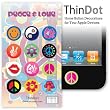 ThinDot Home Button Decals for iPad, iPhone and iPod Touch "Peace and Love"