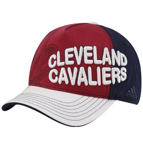 adidas Cleveland Cavaliers Youth Wine-Navy Blue Color Block Adjustable Hat