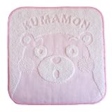 くまモン／ゆるキャラグランプリ1位獲得 熊本県のキャラクター／くまもんグッズ通販／ハンドタオル ピンク／綿100％／日本製