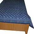 Cotton Bedspread Bedcover Wood Block Print Double Layered Embroidered (bscov370)