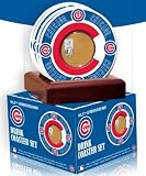 Chicago Cubs unsigned Coasters With Game Used Dirt (Set of 4)- MLB Hologram