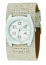 Fossil JR9653 Ladies Cream Leather Strap Watch With White Dial