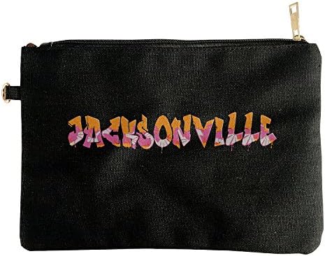 Graffiti Jacksonville Multi-functional Zipper Canvas Bag Gadget Pouch Bag Handbag Travel Storage Bag Organizer For IPad Tablets