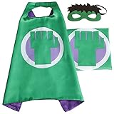 (Hulk) ROXX Superhero Superman Kids Girl And Boy Cape and Mask Costume for Child