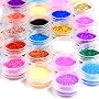 45 Farben Nailart Glitter Glimmer Puder Glitterpud&hellip von Surepromise