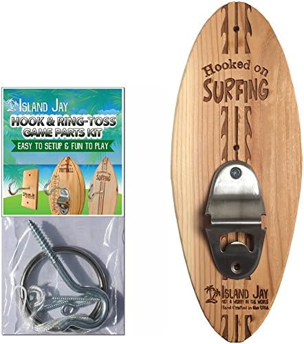 Hooked on Surfing - Hook & Ring Toss Game + Beer Bottle Opener