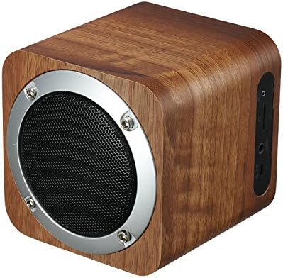 Wooden Bluetooth 4.0+EDR Speaker 3 Inch Full Frequency Cinema Stereo Surround System AUX Audio Input FM Radio Player (brown)
