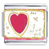 I Love You Heart Italian Charms Bracelet Link