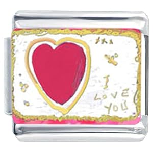 Buy I Love You Heart Italian Charms Bracelet Link by Pugster