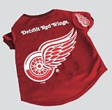 Officially Licensed by NHL - Detroit Red Wings Dog Hockey Jersey- Small