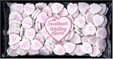 Large Fluted White Wedding Hearts (1lb. Clear Bag)