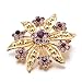 Pugster Siam Petal Interval Golden Leaf Sunflower Brooches And Pins