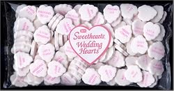 Large Fluted White Wedding Hearts (1lb. Clear Bag)