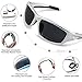 Torege Polarized Sports Sunglasses For Cycling Running Fishing Golf TR90 Unbreakable Frame TR011 (Titanium silver)