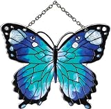 Joan Baker Turquoise & Blue Butterfly Suncatcher