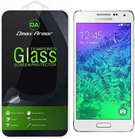Samsung Galaxy Alpha Glass Screen Protector, Dmax Armor® [Tempered Glass] Ballistics Glass, 99% Touch-screen Accurate, Anti-Scratch, Anti-Fingerprint, Bubble Free,[0.3mm] Ultra-clear -Retail Packaging