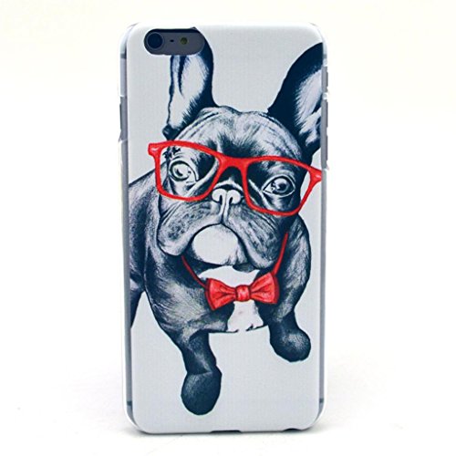 iPhone 6 Case,iPhone 6 4.7 inch Case,Gift_Source Funny Series Picture [Bespectacled dog Design pattern] Hard Back Case Cover Skin For Apple iPhone 6 4.7 inch +1 X Screen Protector and Stylus Pen