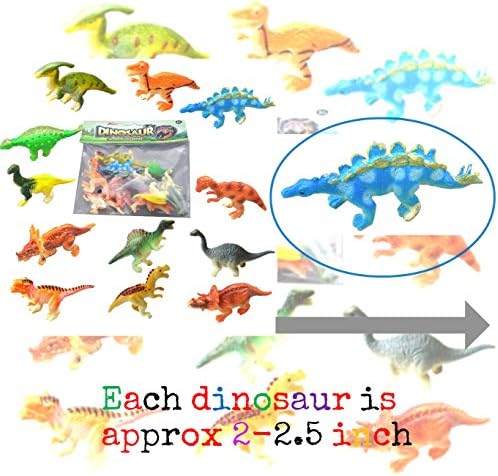 Mini Dinosaurs ( 12 count) 2-2.5 inch figure set good for play and decoration