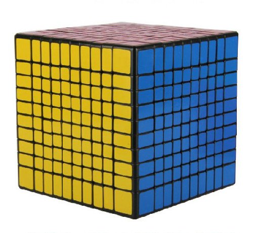 Shengshou 10x10x10 Speed Cube Puzzle 10x10 ,Black.