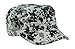 Camouflage Hat Washed Army Military Cap in Gray Pixels Adjustable Plain