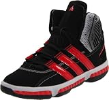 adidas Men's Misterfly Basketball Shoe,Black/University Red/Black,9 D US