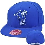 NFL Mitchell & Ness Throwback Logo Hat Cap Fitted Indianapolis Colts TK42 Size 8