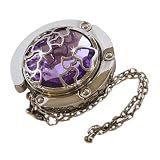 Purple Cosmic Hearts Folding Purse Hanger with FREE Gift Box by Small Goby Purple Cosmic Hearts Folding Purse Hanger with FREE Gift Box by Small Goby