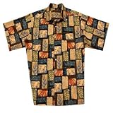 Tori Richard Big & Tall Different Views Hawaiian Shirt - BLACK