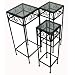 Nesting Tall Square Tables Set of Three - Black
