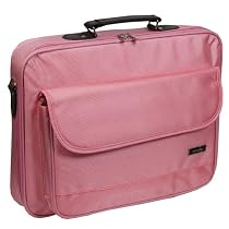 17 inch Candy Pink Notebook Laptop Shoulder Messenger Bag / Carry on Briefcase