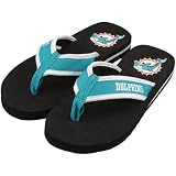 NFL Miami Dolphins Contoured Flip Flops - Aqua-Black (10/11)