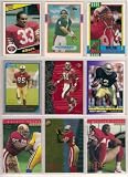 San Francisco 49ers Rookie Card Parade (10) Card Football Lot (Roger Craig) (Jim Harbaugh) (Brent Jones) (Vernon Davis) (Terrell Owens) (Rickey Watters) (Bryant Young) (JJ Stokes) (William Floyd) (Jim Druckenmiller)