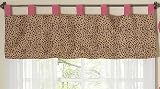 Cheetah Girl Pink and Brown Window Valance