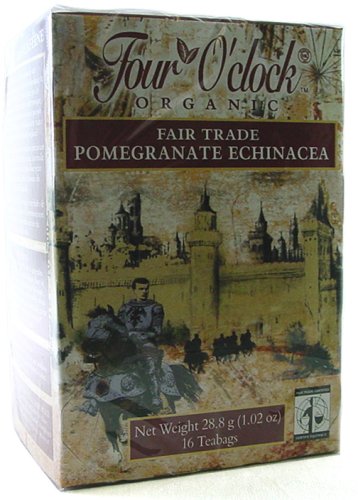 La Cour Tisane Pomegranate Echinacea organic all natural herbal tea 16 pc box by La Cour Tisane