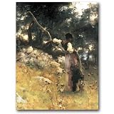 Dans les Oliviers a Capri, Italie - Box Set of 12 Greeting Cards and matching patterned envelopes