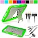 Premium TPU Hard Crystal Case Cover with Kickstand for Samsung Galaxy Tab 7 inch LCD Display Screen Wifi 3G Samsung Galaxy Tablet P1000 + OEM Samsung Composite Stereo Video AV Cable for Samsung Galaxy Tab, Green