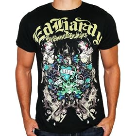 Ed Hardy Men's Short Sleeve Big & Tall Signature Basic T-Shirt