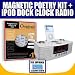 MAGNETIC FRIDGE POETRY KIT + SUNRISE CLOCK RADIO WITH IPOD DOCK / BOOMBOX