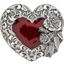 3-D Detalied Western Heart With Rose Belt Buckle