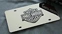 Harley Davidson Black/chrome Logo on Chrome License Plate