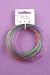 Card
of
12
glitter
coloured
gummy
bangles