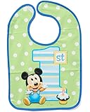 Mickey's 1st Birthday Baby Bib