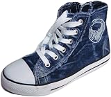 INDIGO trendige Textilschuhe, Canvas, Jeansoptik, 37