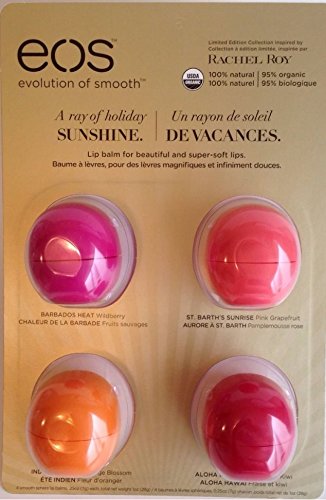 Eos rachel roy 2014 holiday lip balm limited edition, 4 flavor gi…