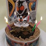 ★仮面ライダーフォーゼ・キャラデコ・ショコラデコレーションケーキ５号ベルギー産チョコ(バースデーオーナメント・キャンドル６本付き）