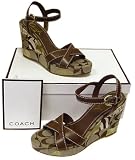 Coach Alina Tobacco/Khaki Patchwork Signature Sandals