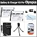 2 Pack Battery & Charger Kit For Olympus VG-160, VG-140 VG-130 VG-120 VG-110 Digital Camera Includes 2 Replacement Extended (800mAh) LI-70B Batteries + AC/DC Rapid Travel Charger + Screen Protectors + USB 2.0 High Speed SD Card Reader + Mini Tripod + More