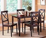 Bernards Furniture Jaguar Black and Merlot Dinette